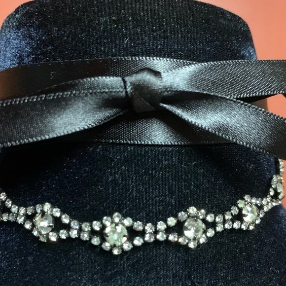 OOAK Jennifer Behr Brooklyn,1 Of A Kind Crystal Bridal Sash, Choker, Hair/ Belt - Picture 3 of 17